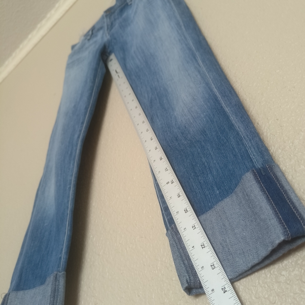 Citizens of Humanity By Jerome Dahan Straight Leg Cuffed Jean Size 27 Light Wash - Picture 6 of 14